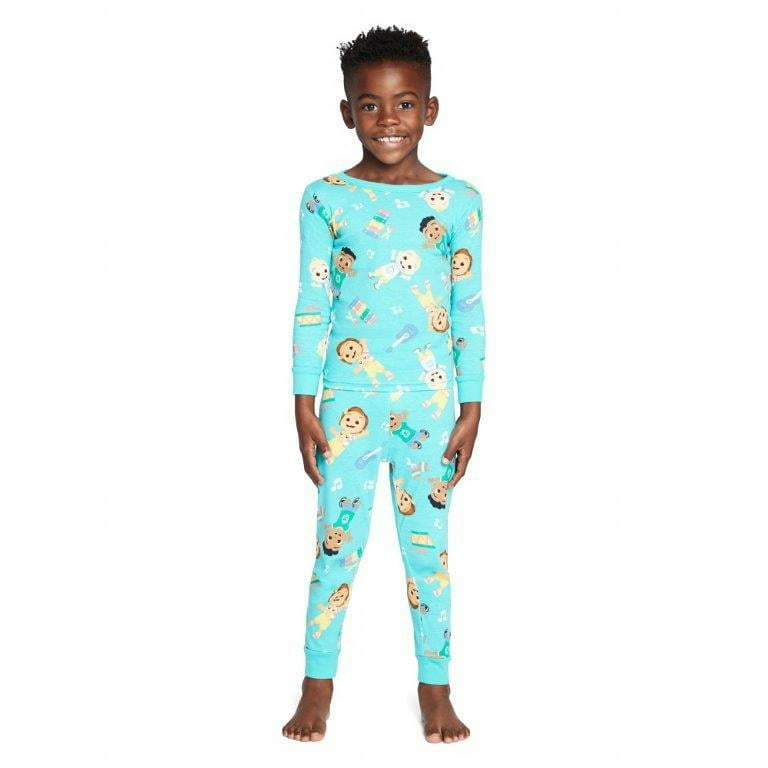 Cocomelon Toddler Unisex Long Sleeve Top and Pants, 2-Piece Pajama Set,  Sizes 12M-5T