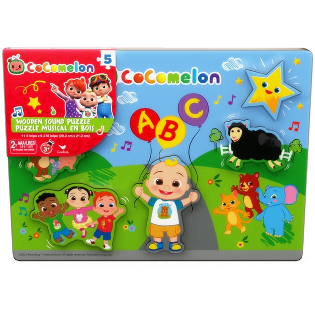 Cocomelon, Wooden Musical 5 Piece Puzzle, Singalong with JJ & Friends ...