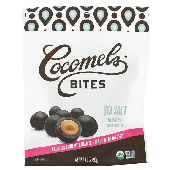 Cocomels, Coconut Milk Caramels, Bites, Sea Salt, 3.5 oz Pack of 3