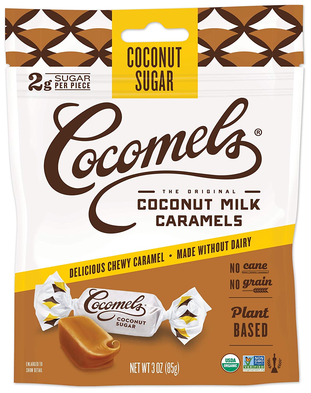 Coconut Milk Caramels With Coconut Sugar, Organic Candy, Dairy