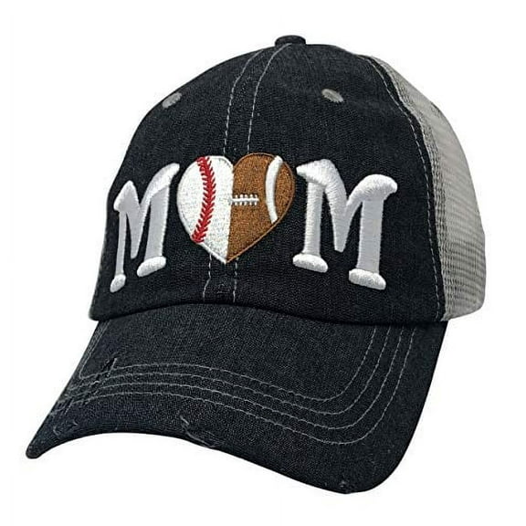 Cocomo Soul Baseball Football Mom Embroidered Mesh Trucker Style Hat Cap Football MOM Baseball MOM Gift Mothers Day