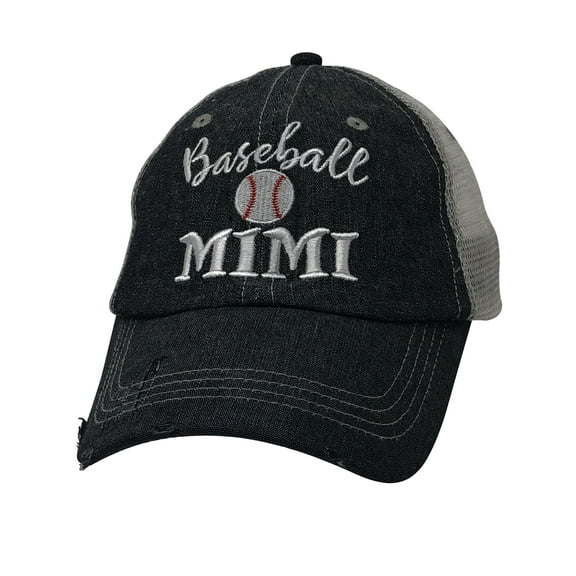 Cocomo Soul Embroidered Baseball Mimi Grandma Mesh Trucker Style Hat Cap Grandma Gift Mothers Day Dark Gray
