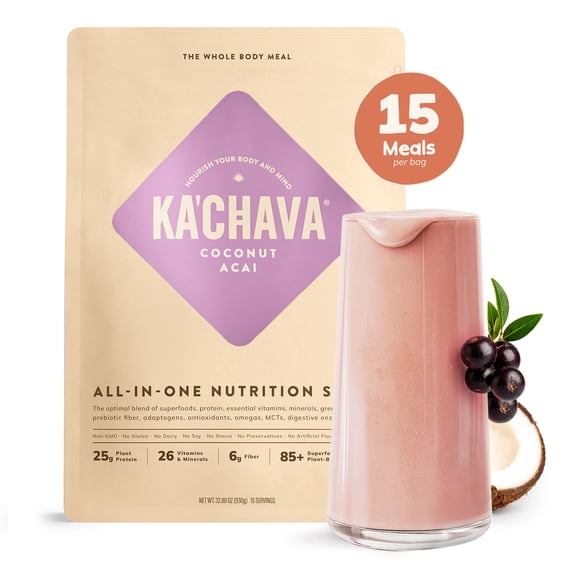 Ka'Chava Coconut Acai Meal Replacement Powder - 15 Servings