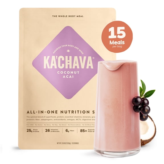 Ka'Chava Coconut Acai Meal Replacement Powder - 15 Servings