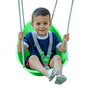 Swurfer Coconut Toddler Swing – Comfy Baby Swing Outdoor, Safe Quick Click Locking System, Easy Installation, Ages 6 - 36 Months, Green