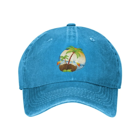 Coconut Baseball Caps for Men Women Adjustable Casual Trucker Hats for Fishing Outdoor Activities Fashion Hats