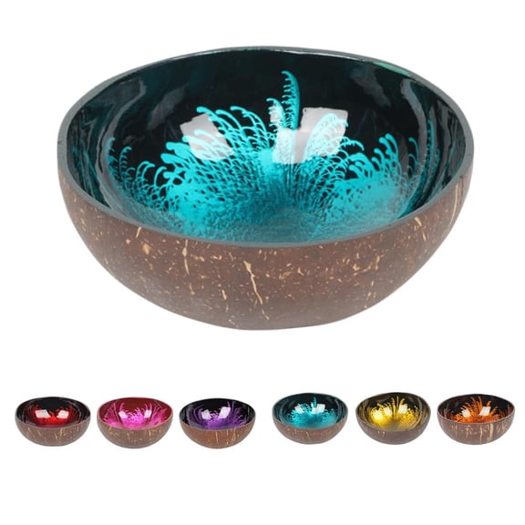 Coconut Bowls Natural Coconut Shell Bowl,Decorative Bowl, Shell Bowls Key Bowl for Entryway Table Candy Container Nuts Holder Bowl for Decoration (Golden)