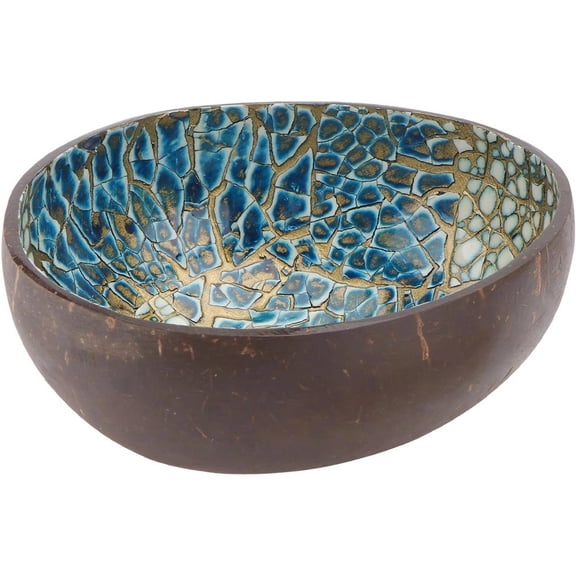 Coconut Bowls Natural Coconut Shell Bowl, Handmade Coconut Shell Bowls, Coconut Shell Storage Bowl Candy Container Reusable Coconut Bowl for Snacks Keys