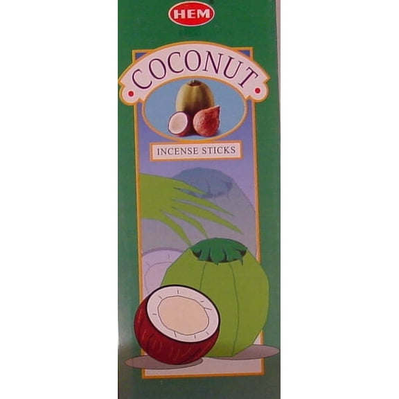 Hem Coconut Incense Sticks - 120 Stick Bulk Box (6 Inner Tubes of 20)