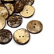 Coconut Buttons 2-Hole 51x6mm Flat Round Coconut Brown Hole: 4mm