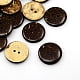 Coconut Buttons 2-Hole Flat Round Coconut Brown 23x4mm