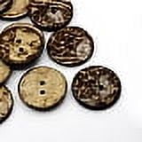 Coconut Buttons 2-Hole Flat Round Coconut Brown 37.5 Hole: 4mm Mixed Color