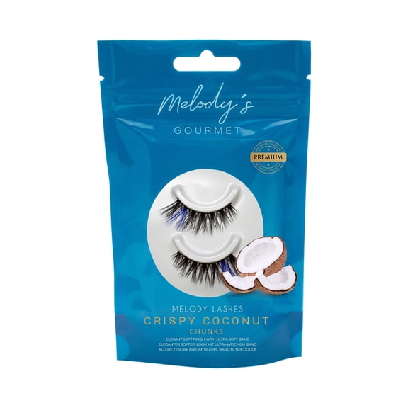Coconut Chunks blue colored false eyelashes