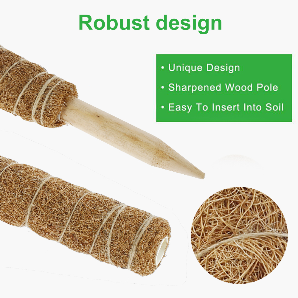 Coconut Coco Pole Moss Totem Climbing Stick Plant Extension Support