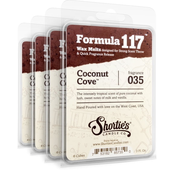 Coconut Cove Wax Melts Bulk Pack - Highly Scented + Natural Oils - Shortie's Candle Company