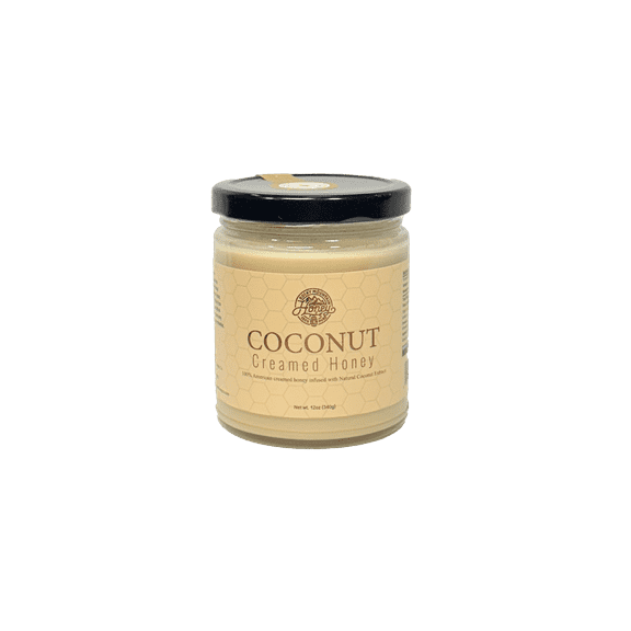 Coconut Creamy Honey 12oz 100% Pure, Raw, Unfiltered Honey
