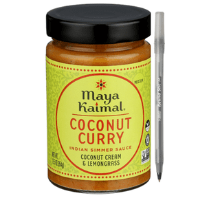 Coconut Curry Simmer Sauce with pen