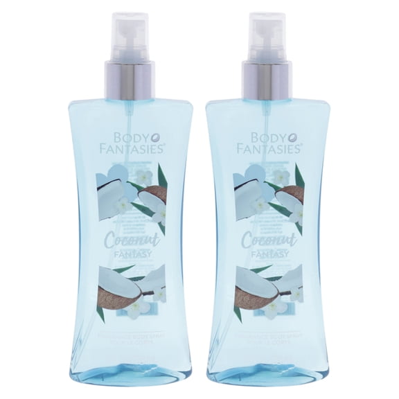 Coconut Fantasy by Body Fantasies for Women - 8 oz Body Spray - Pack of 2