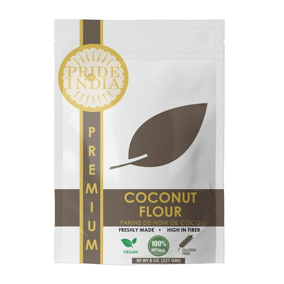 Pride of India Coconut Flour, 8 oz Pouch