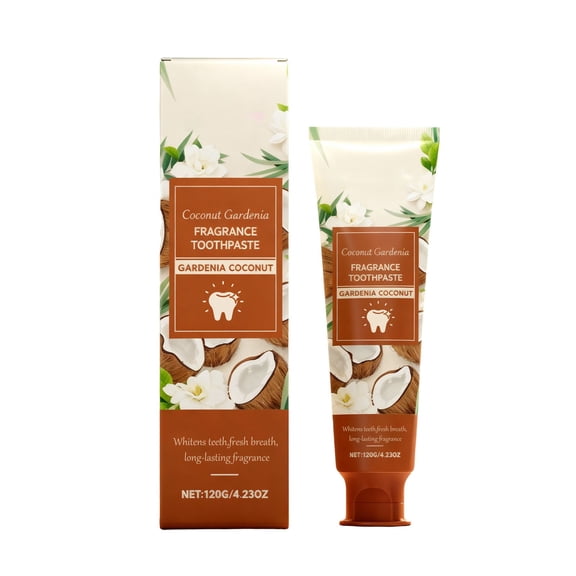 Coconut Gardenia Fragrance Toothpaste, Gentle Formula for Teeth Whitening, Fresh Breath and Long-Lasting Fragrance, Daily Oral Care Product for Home Use