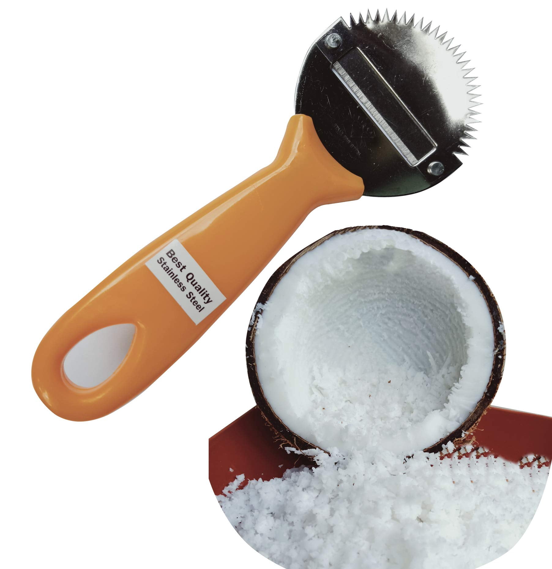 Coconut Grater Blade Slicer Shredder Scraper Tool Vintage Yellow 1 ...