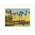 thumbnail image 1 of Coconut Grove - Territory of Hawaii - Vintage Hawaiian Color Postcard c.1908 - Bamboo Fine Art 290gsm Paper Print (Unframed) 24x32in, 1 of 4