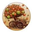 thumbnail image 1 of Coconut Jujube Tree 6PCS Round Microfiber Leather Coasters 11x11 cm/4.3x4.3 in - Set of 6 Drink Coasters for Home and Office - Heat Coaster Set for Cups and Mugs, 1 of 6