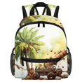 thumbnail image 1 of Coconut Jujube Tree&Eid Cannon Traveling Backpack with Adjustable Shoulder Strap, Large Capacity, Printed Design, Lightweight, Suitable, School Backpack Set, Large Backpack., 1 of 6