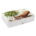 thumbnail image 1 of Coconut Jujube Tree Pu Leather Jewelry Box Earring Organizer Travel Organizer with Removable Compartment Portable, 1 of 6