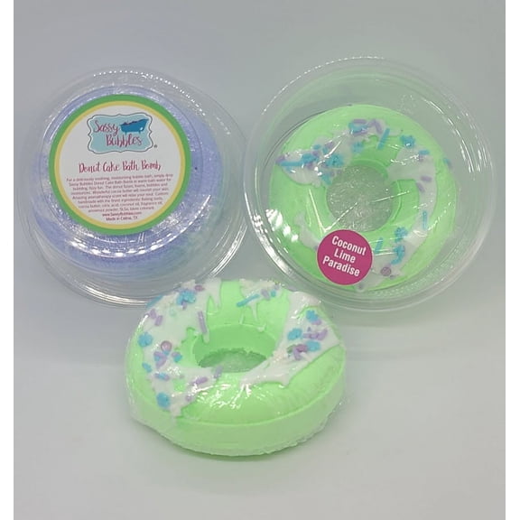 Coconut Lime Bath Bomb Donut by Sassy Bubbles