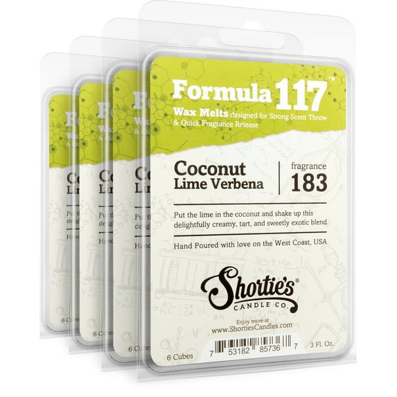 Coconut Lime Verbena Wax Melts Bulk Pack - Highly Scented + Natural Oils - Shortie's Candle Company