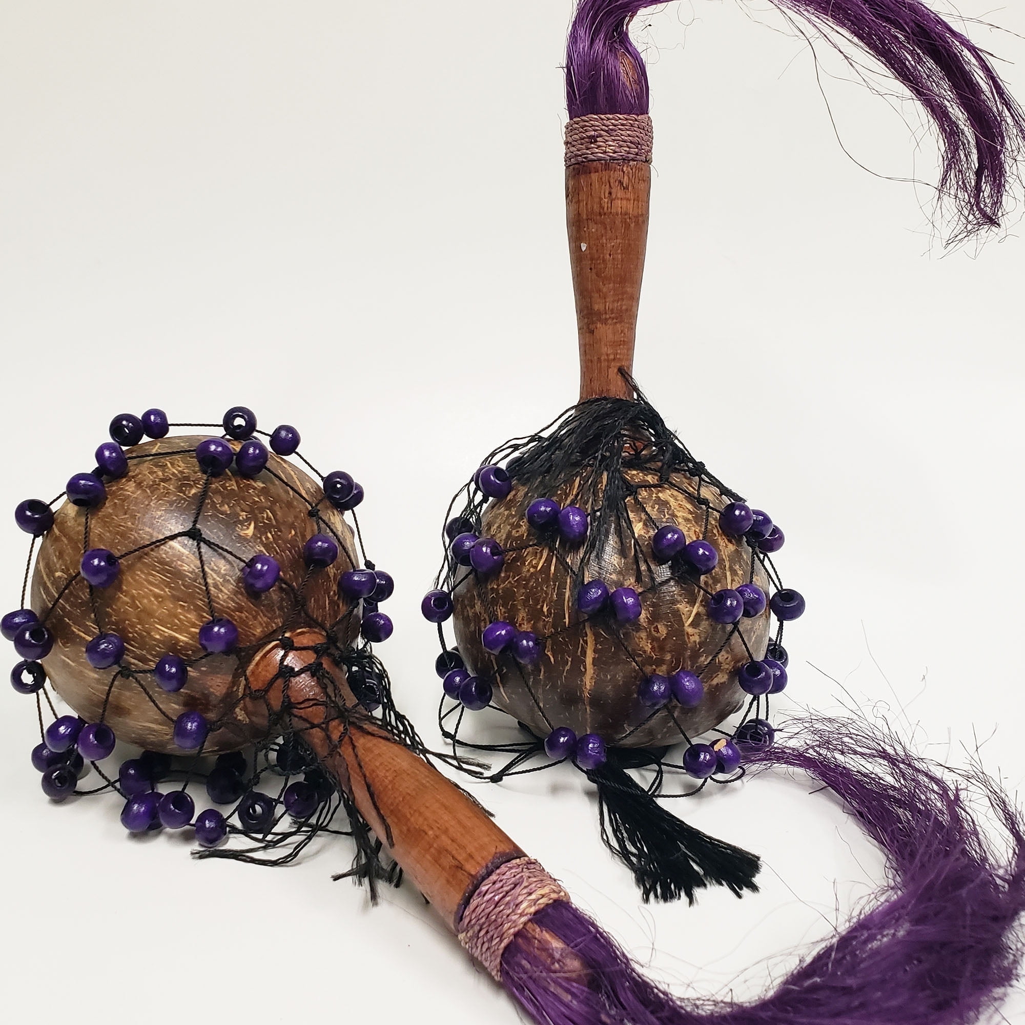 Coconut Maracas Shaker Rattles Hand Painted Percussion Instruments Set ...