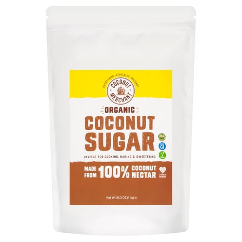 Coconut Merchant Organic Coconut Sugar 1kg, British Import (Pack of 2)