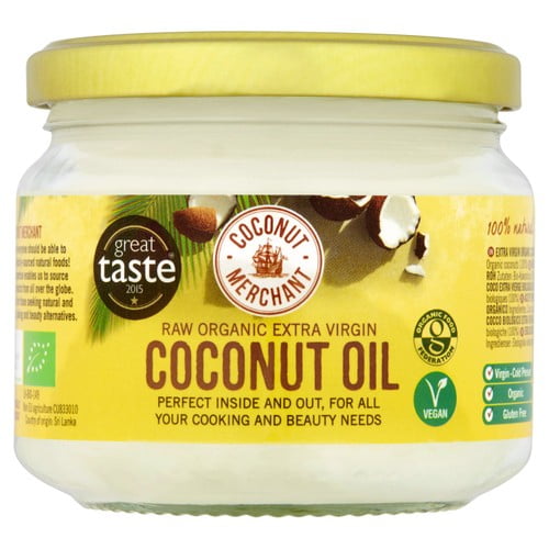 Coconut Merchant Raw Organic Extra Virgin Coconut Oil 300ml, British Import (Pack of 2)