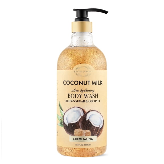 River & Rowe Coconut Milk & Brown Sugar Exfoliating Body Wash - 33.8 oz