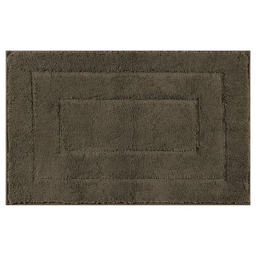 Unique Bargains Geometry Bathroom Rug Mat Absorbent Non-Slip Bath Rugs Brown 20" x 32"