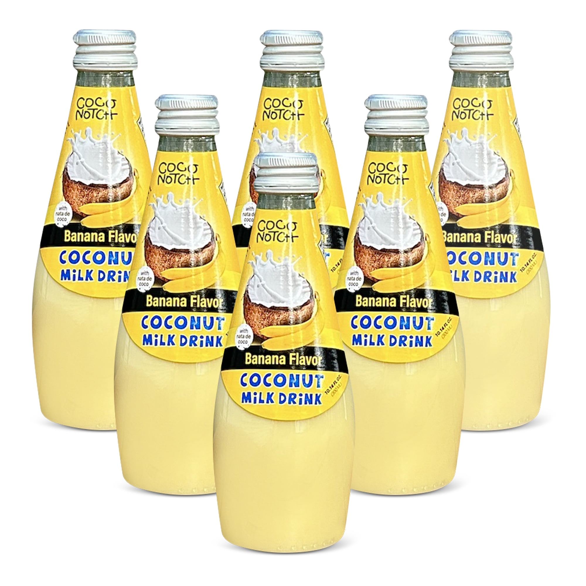 Coconut Milk Drink with Nata De Coco Banana Flavor 10.41oz 6 Pack