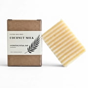 Nature Skin Shop Coconut Milk Shampoo Solid Bar Cold Process Hydrating Hair Care for Dry Hair Sulfate Free Zero Waste 4 ounces
