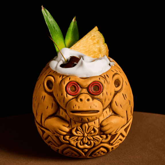 Coconut Monkey Tiki 22oz, Set of 1