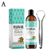 Coconut Oil Pulling with Coconut Oil & Peppermint Oil for Oral Care Mouthwash