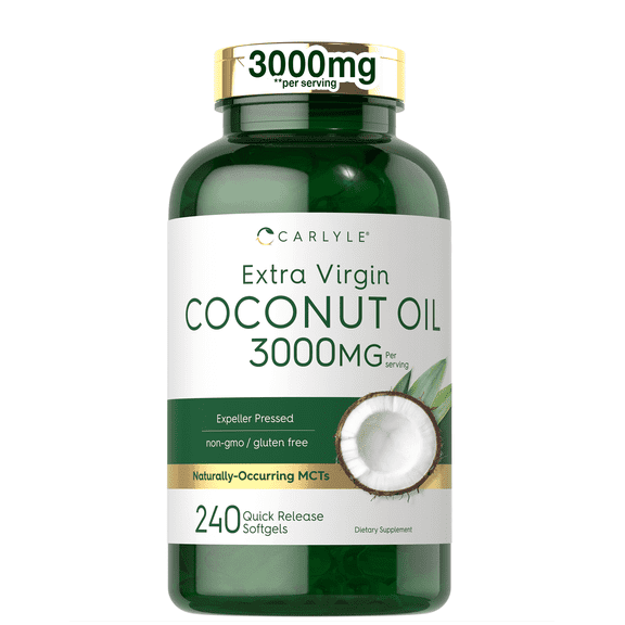 Coconut Oil Softgels | 3000 mg | 240 Count | by Carlyle