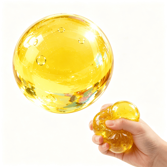 Coconut Oil Squishy, Coconut Oil Slow Rising Squeeze Stress Ball Clear Jelly Bubblegum Texture Coconut Oil Squishy Toy