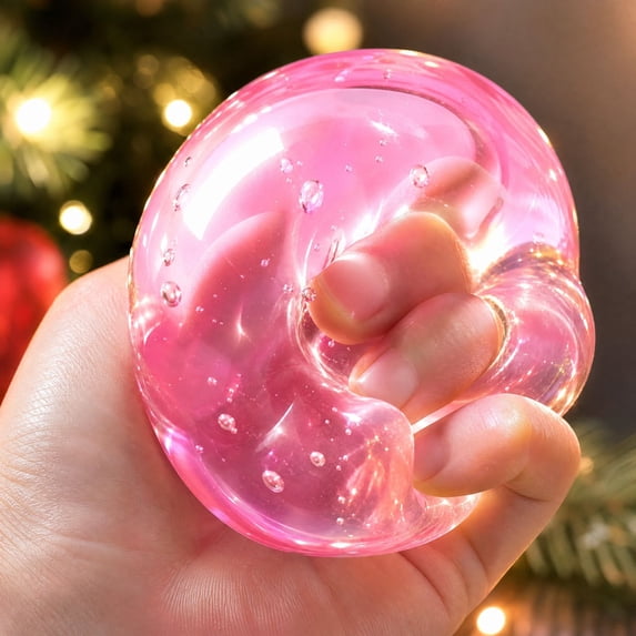 Coconut Oil Squishy, Coconut Oil Stress Ball, Slow Rising Squeeze Luck Squishies, Sensory Fidget Oil Ball Toy for Kids and Adults Party Favors Birthday Gift(Pink#3)