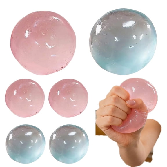 Coconut Oil Squishy - Coconut Oil Stress Ball Textured Squishy, Fun Handmade Malleable Clear Jelly Slow Rising Sensory Focus Fidget Toys