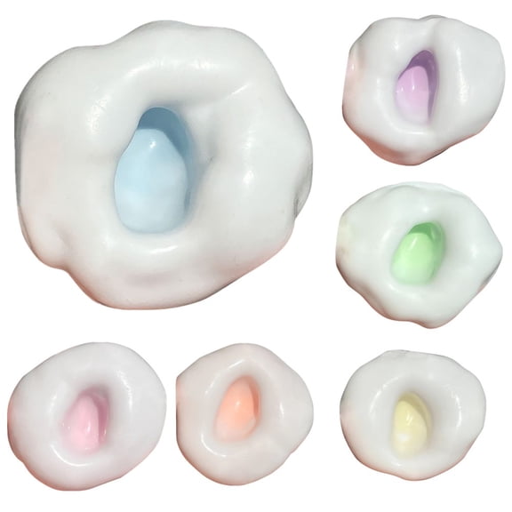 Coconut Oil Squishy Soft Stress Balls, Slow Rising Fidget Squishy Toys, Squeeze Vacuum Stress Shapeable Strechy Ball Toys, Moldable Stress Ball for Adults Relieve Tension