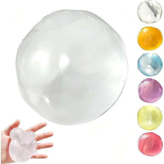Coconut Oil Squishy Stress Ball, Slow Rising Squeeze Sensory Fidget Toy for Kids & Adults, Soft Oil Ball for Anxiety Relief, Party Favors & Birthday Gift