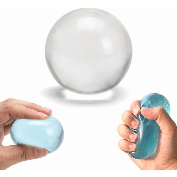 Coconut Oil Squishy Stress Sugar Balls Non-Rebounding Gel Jelly Crunchy Squish Ball Handmade Moldable Sensory Cocnut Anxiety Reliever Slow Rising Squishies Fidget Squeeze Toys Improving Focus