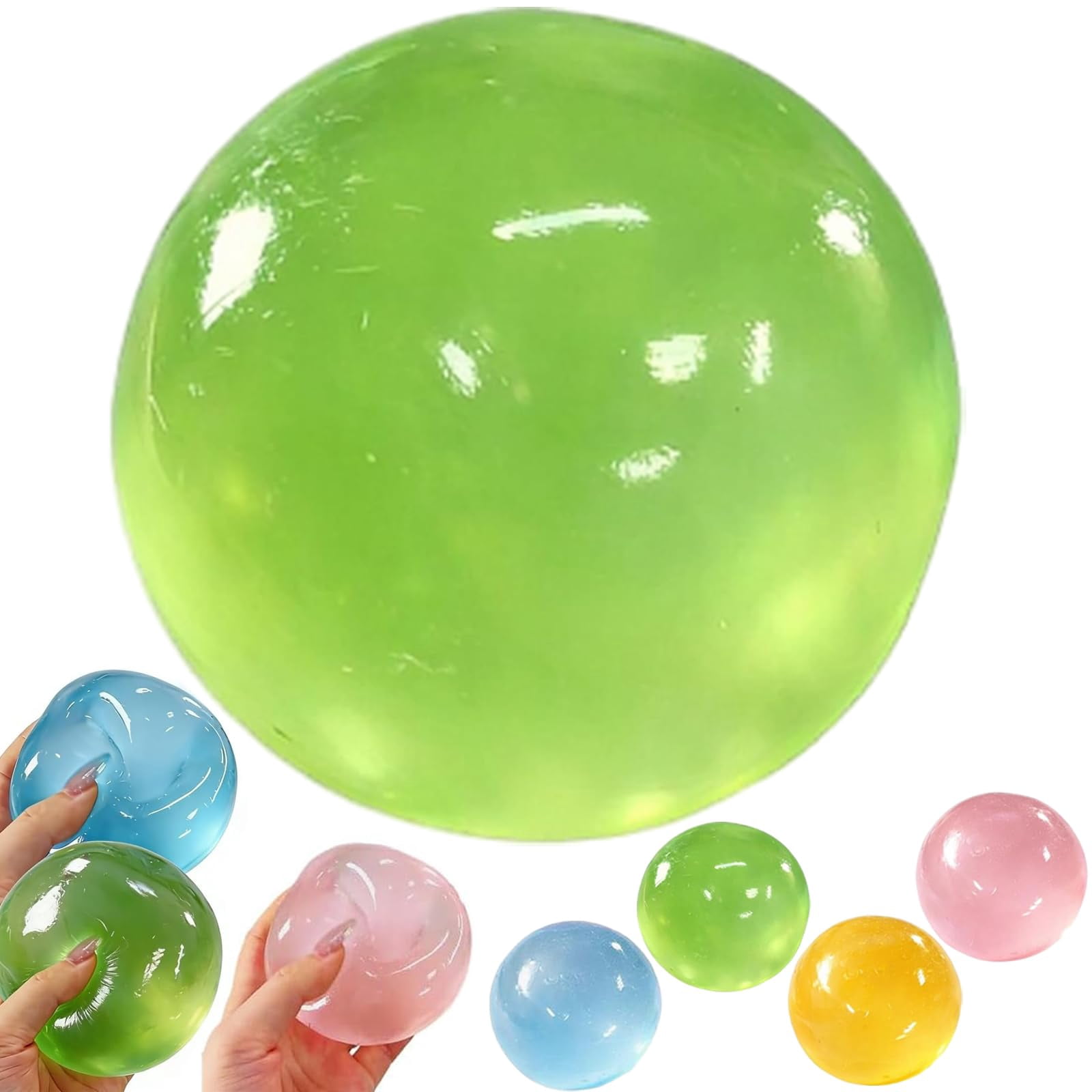 Coconut Oil Stress Ball, Coconut Oil Squishy Ball Clear, Slow Rising Squishy, Soft and Non-Sticky