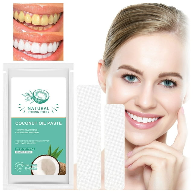 Coconut Oil Teeth Strips Clean Yellow Teeth Stain Teeth Brighten Teeth