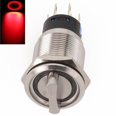 Fengchenda 19Mm Rotary Switch Latching 3 Positions 2No 2Nc 3-6V Push